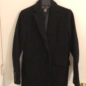 Black Knee Length Pea Coat